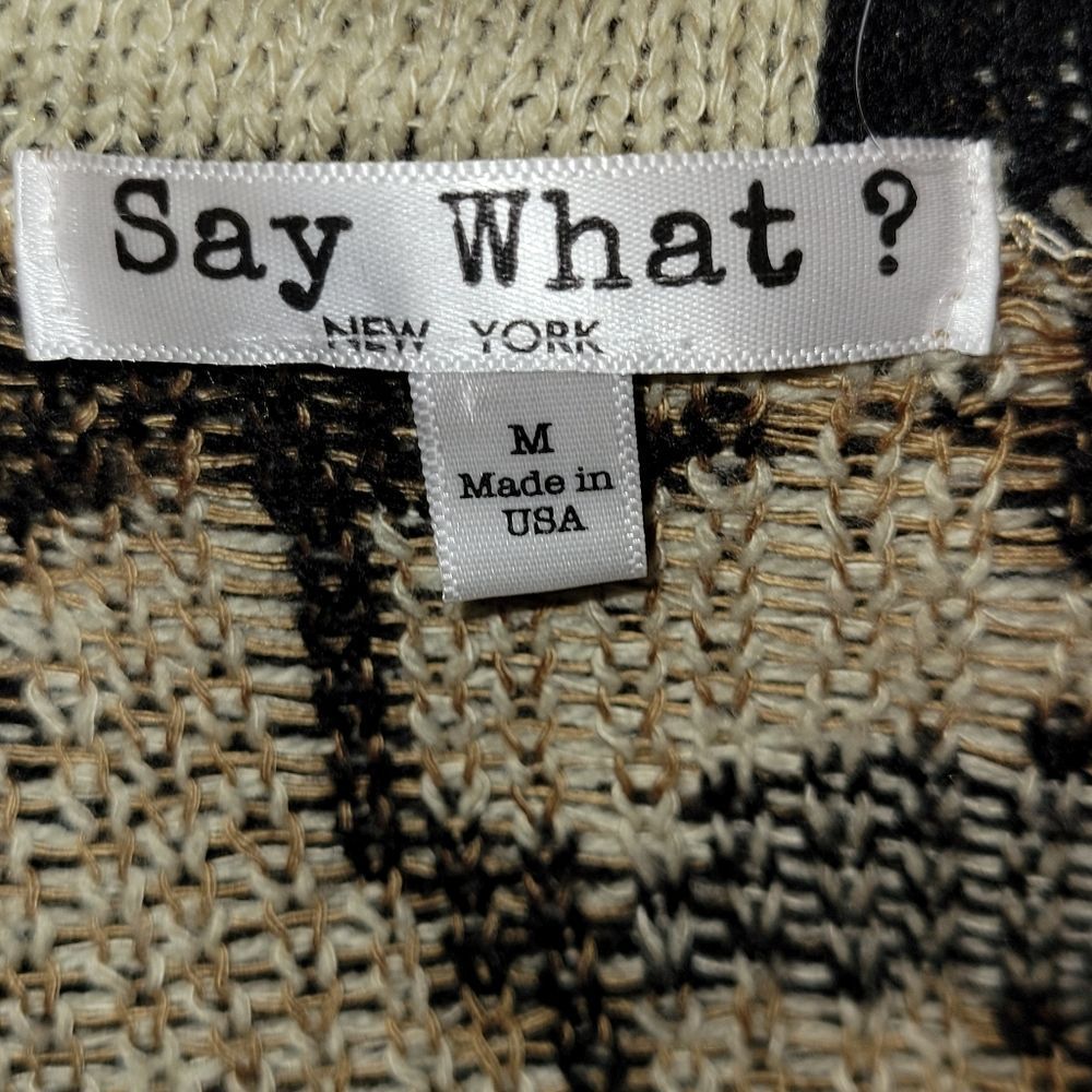 Say What? Animal Print Cardigan Size Medium - Picture 3 of 4